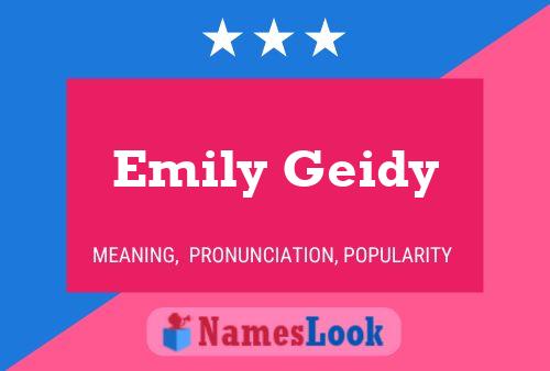 Affiche de nom Emily Geidy