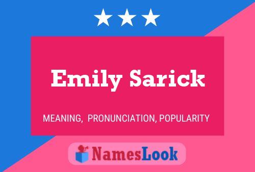 Affiche de nom Emily Sarick