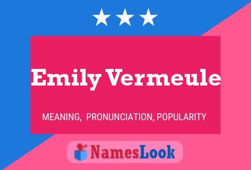 Affiche de nom Emily Vermeule