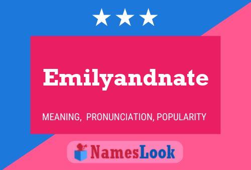 Affiche de nom Emilyandnate