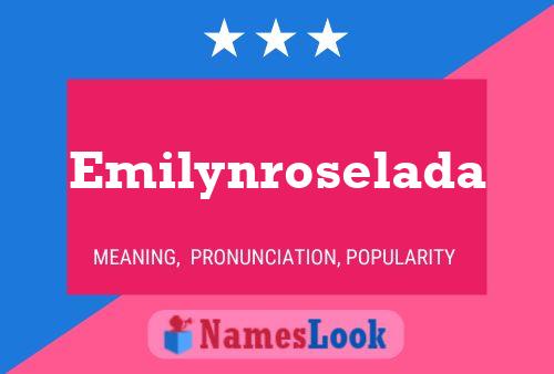 Affiche de nom Emilynroselada