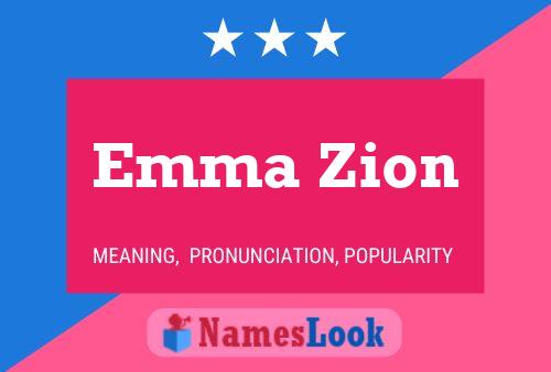 Affiche de nom Emma Zion