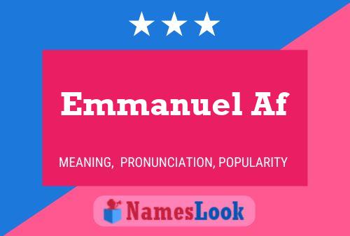 Affiche de nom Emmanuel Af