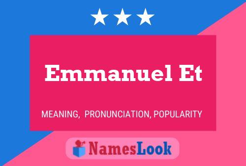 Affiche de nom Emmanuel Et