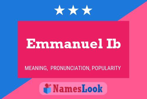 Affiche de nom Emmanuel Ib