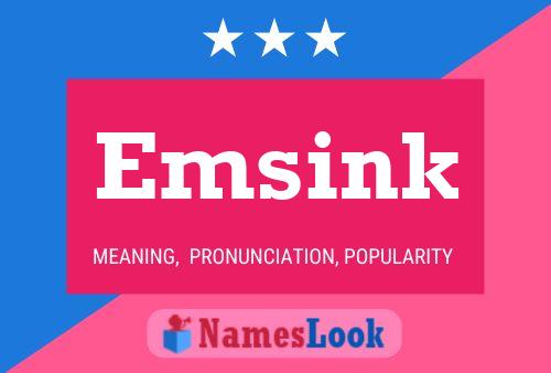 Affiche de nom Emsink