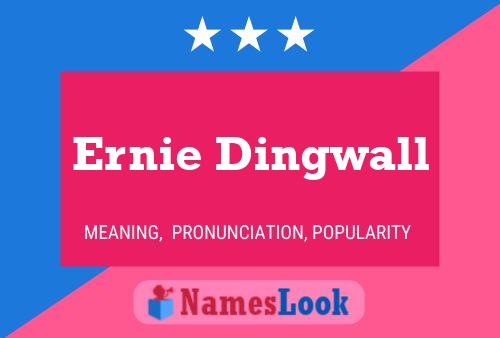 Affiche de nom Ernie Dingwall