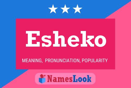 Affiche de nom Esheko