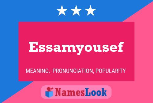 Affiche de nom Essamyousef