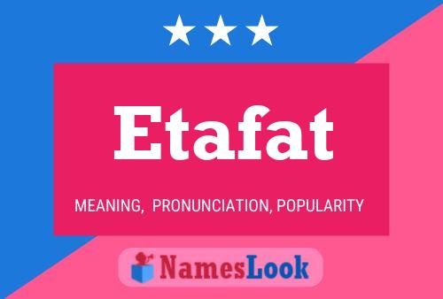 Affiche de nom Etafat