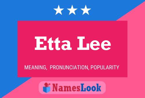 Affiche de nom Etta Lee