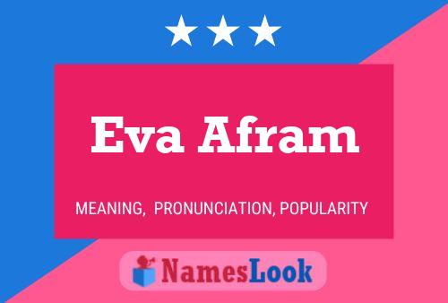 Affiche de nom Eva Afram