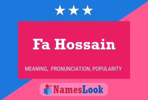 Affiche de nom Fa Hossain