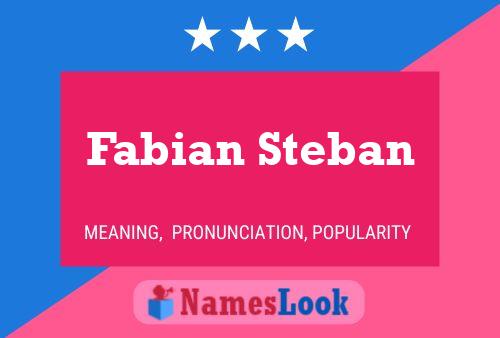 Affiche de nom Fabian Steban