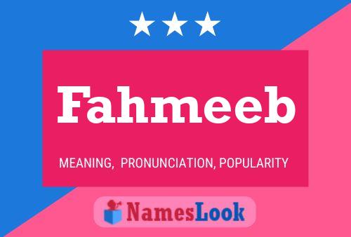 Affiche de nom Fahmeeb