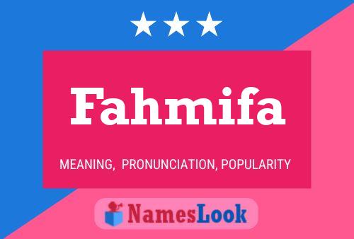 Affiche de nom Fahmifa