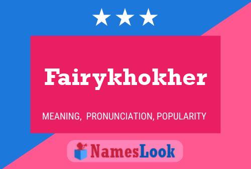 Affiche de nom Fairykhokher