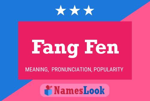 Affiche de nom Fang Fen