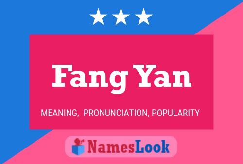 Affiche de nom Fang Yan