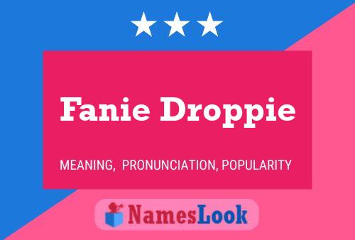 Affiche de nom Fanie Droppie