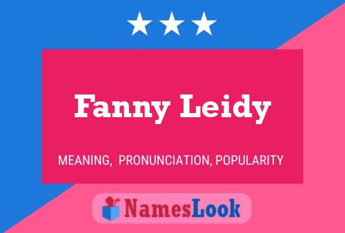 Affiche de nom Fanny Leidy