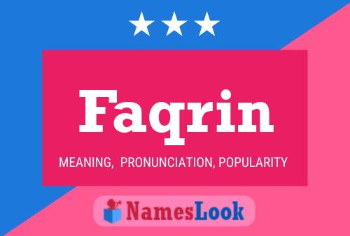 Affiche de nom Faqrin