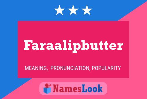 Affiche de nom Faraalipbutter