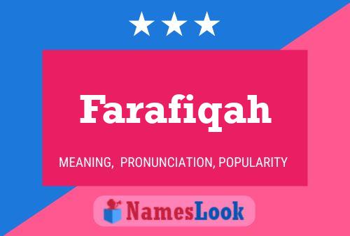 Affiche de nom Farafiqah