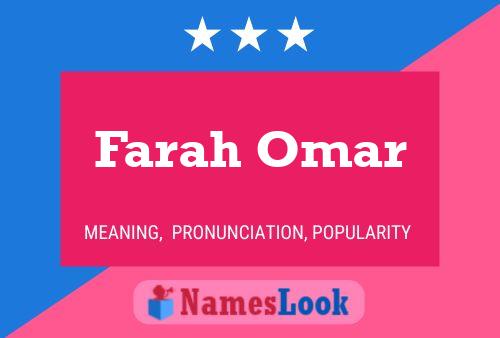 Affiche de nom Farah Omar