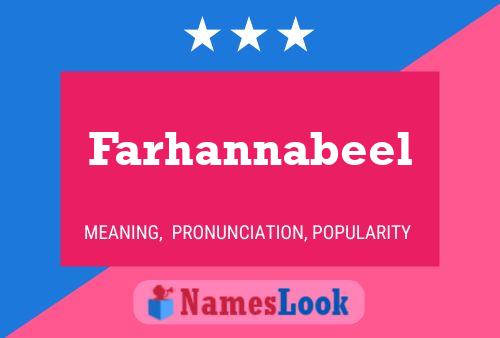 Affiche de nom Farhannabeel