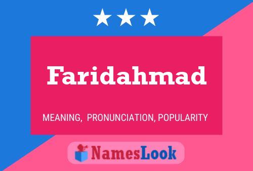 Affiche de nom Faridahmad