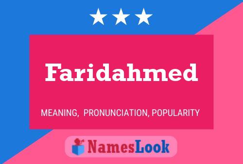 Affiche de nom Faridahmed