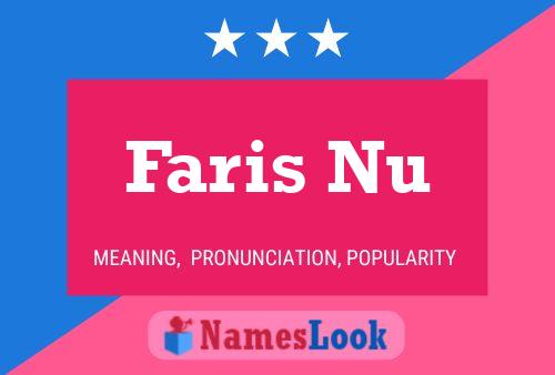 Affiche de nom Faris Nu