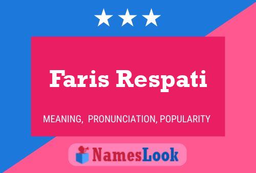 Affiche de nom Faris Respati