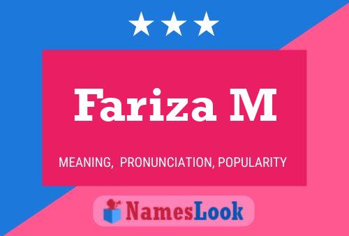 Affiche de nom Fariza M