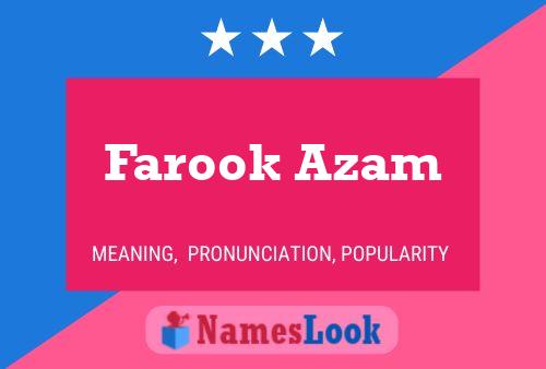 Affiche de nom Farook Azam