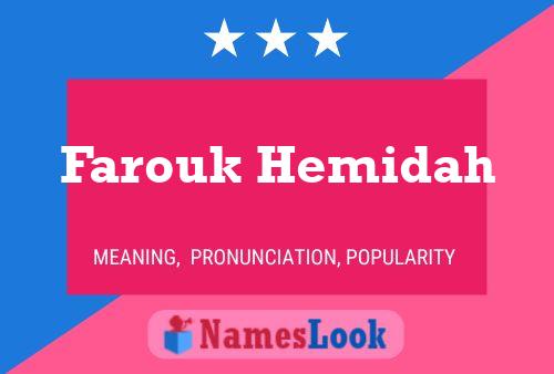 Affiche de nom Farouk Hemidah