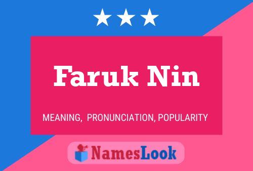 Affiche de nom Faruk Nin