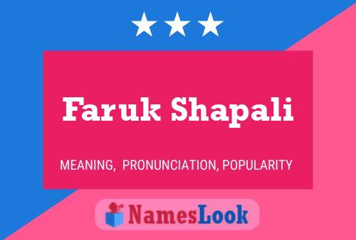 Affiche de nom Faruk Shapali