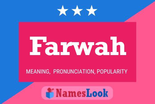 Affiche de nom Farwah