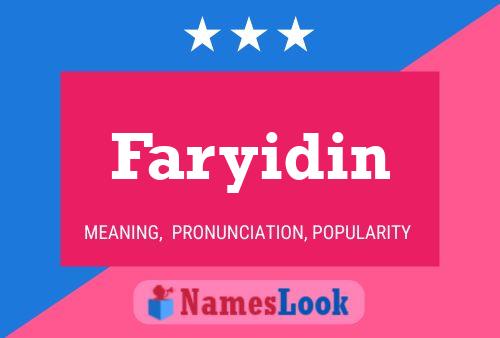 Affiche de nom Faryidin