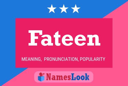 Affiche de nom Fateen