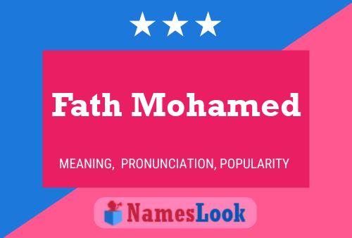 Affiche de nom Fath Mohamed