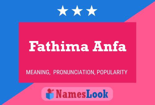 Affiche de nom Fathima Anfa