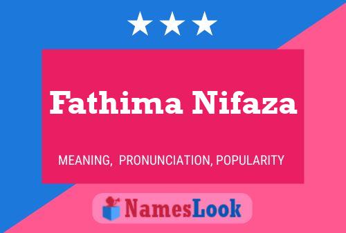 Affiche de nom Fathima Nifaza