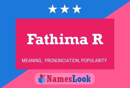 Affiche de nom Fathima R