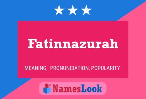 Affiche de nom Fatinnazurah