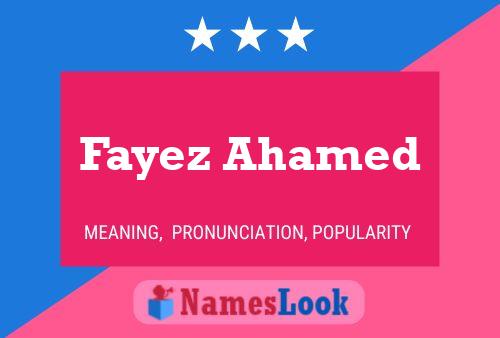 Affiche de nom Fayez Ahamed