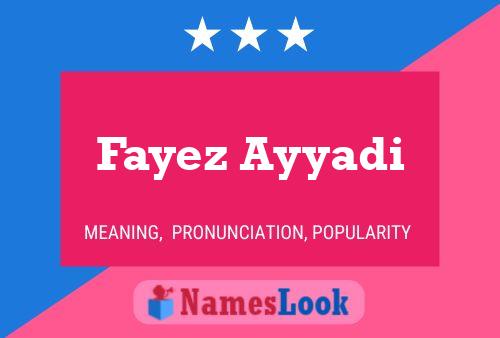 Affiche de nom Fayez Ayyadi