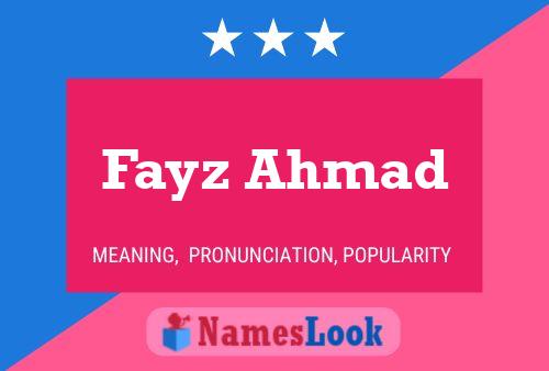 Affiche de nom Fayz Ahmad